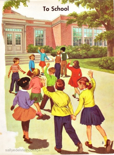 Vintage Childrens School Book Illustration 1960