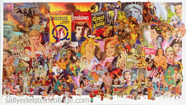 art work collage appropriated vintage images sally edelstein