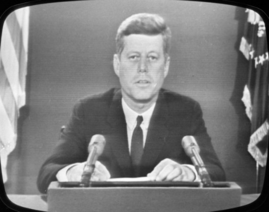 Image result for president kennedy went on radio and tv to inform the u.s. of the cuban blockade in 1962