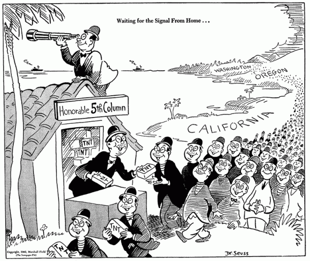Dr, Seuss Political cartoon anti Japanese WWII